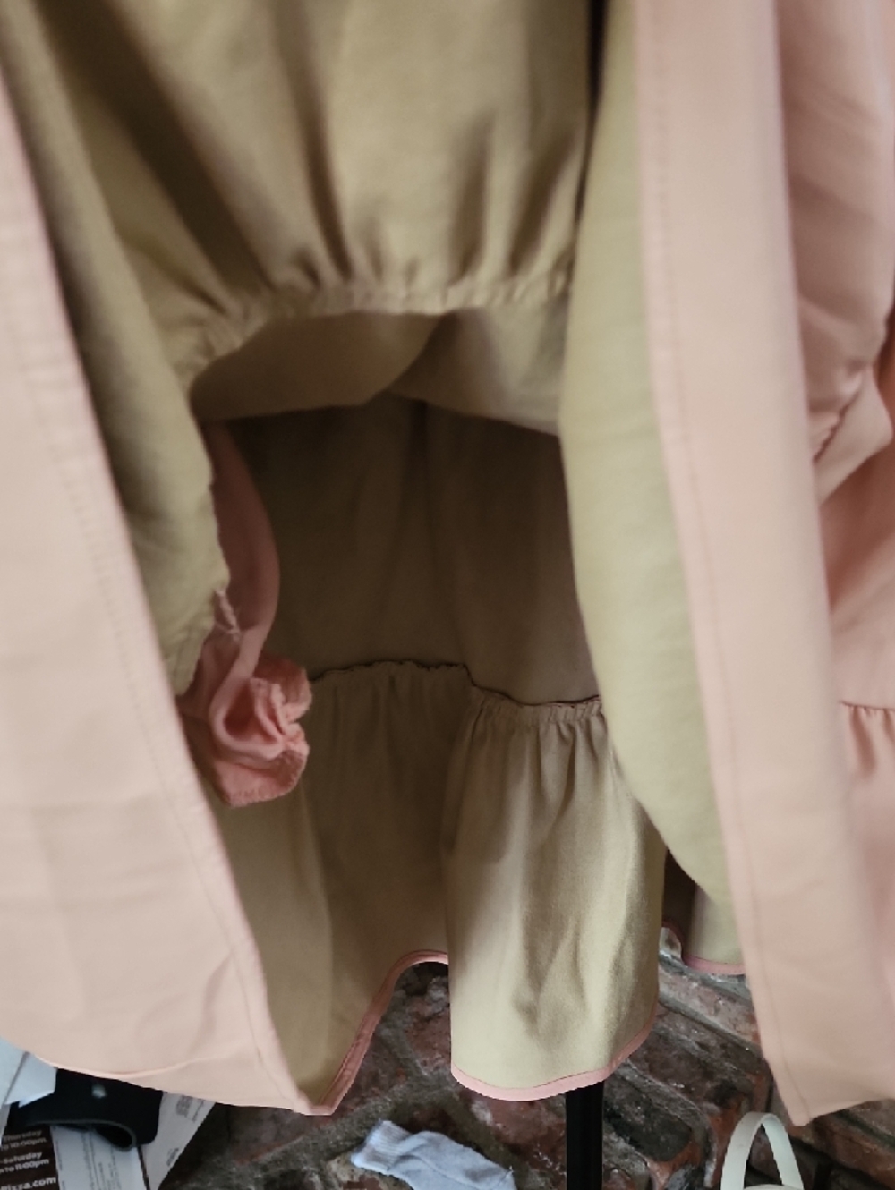 Anthropologie Somerset Vegan Leather Mini Dress Pink Rose Smocked Waist NWT - Picture 5 of 16